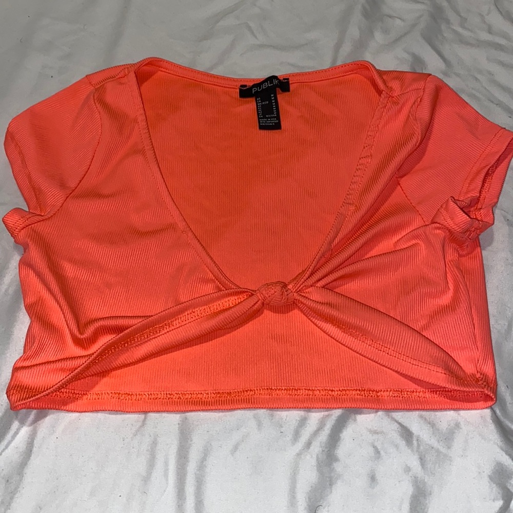 pink crop top